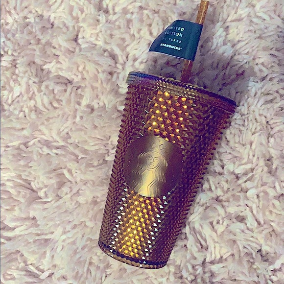 New Starbucks 2021 grande studded copper 16 oz tumbler - Picture 8 of 11